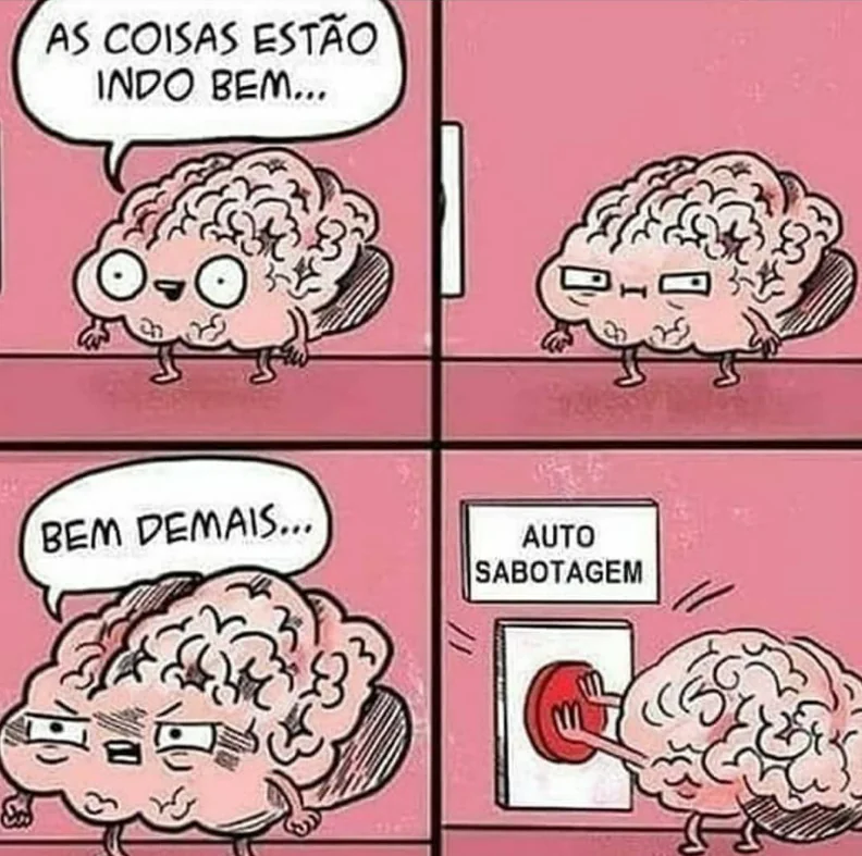 Ilustração mostra como processos ineficientes e a autossabotagem podem afetar a produtividade da equipe, reforçando a importância da melhoria contínua.